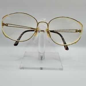 Christian Dior Vintage Gold & Brown Sunglass Frame